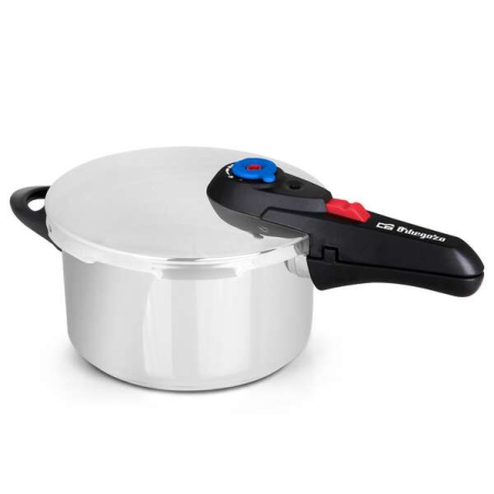 Autocuiseur Orbegozo HP 4006 en acier inoxydable 18/10 - Capacité 4 litres - Cinq systèmes de sécurité - Fond thermodiffuseur -