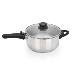 Orbegozo HP 4566 Cuiseur Rapide en Acier Inoxydable - Deux Casseroles avec Système de Sécurité - Fond Thermo Diffuseur - Sélecte