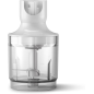 Mixeur plongeant Philips - Puissance 650 W - Plusieurs vitesses - Hachoir - Verre doseur - Lames en acier inoxydable - Blanc