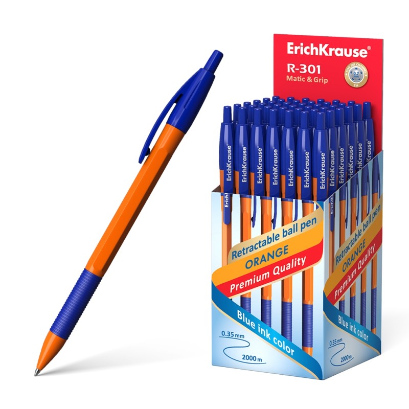 Stylo-bille automatique Erichkrause R-301 orange x50 Stylo-bille automatique Erichkrause R-301 orange x50