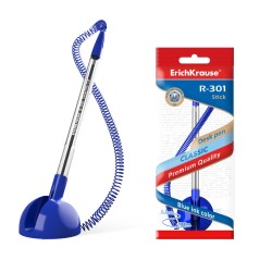 stylo bureau bleu ressort base