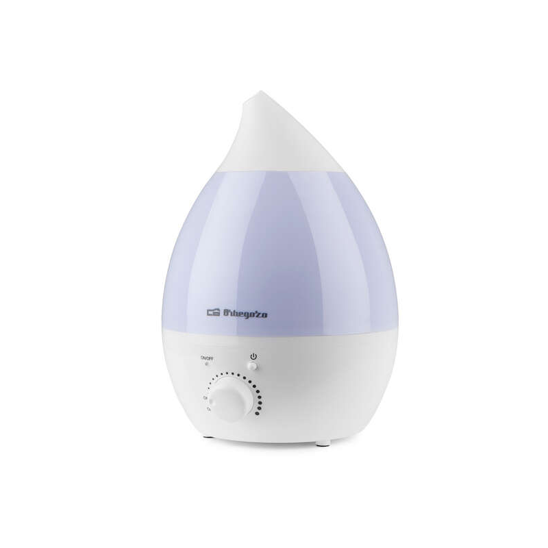 Orbegozo HU 2013 un humidificateur à vapeur froide - Purifie l'air - Régule l'humidité et prend soin de votre peau - Sept lumièr