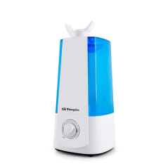 Humidificateur ultrasonique à brume froide Orbegozo HU 2031 - Régule l'humidité - Purifie l'air - Soigne la peau - Double puissa