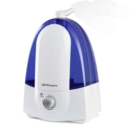 Humidificateur à ultrasons Orbegozo HU 2050 - Régule l'humidité et purifie l'air - Silencieux - Vapeur froide - Autonomie 17H -
