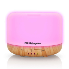 Orbegozo HUA 4000 Humidificateur d'aromathérapie à ultrasons Vapeur Froide - 400 ml - Minuterie 30 ml/H - 7 Couleurs - Silencieu