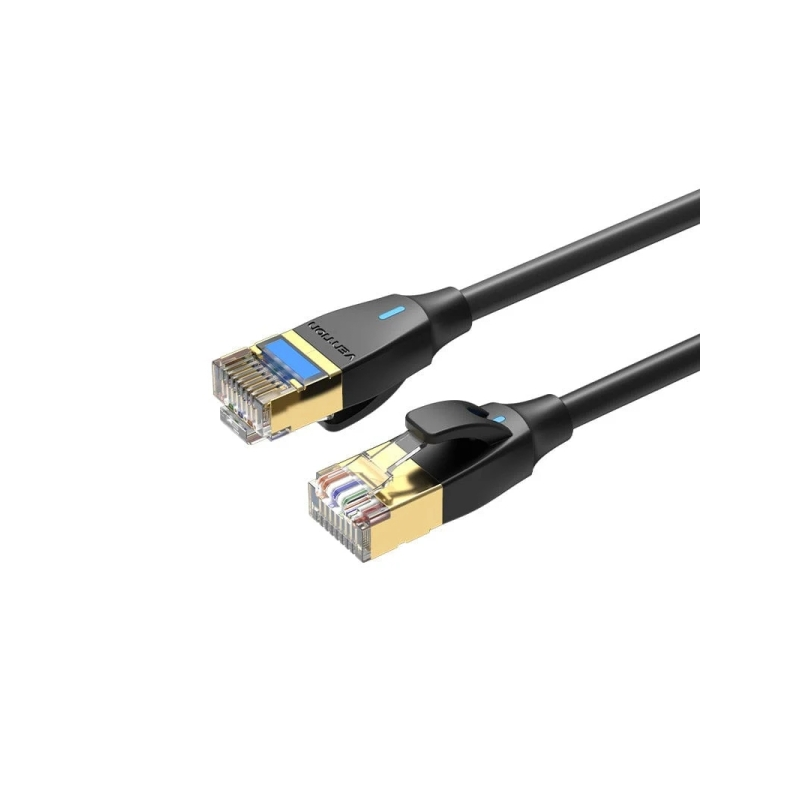 Câble réseau Vention Cat.8 SFTP - Longueur : 1,5 m - Vitesse jusqu'à 40 Gbit/s - Calibre : 30 AWG - Gaine PVC - Blindage multico