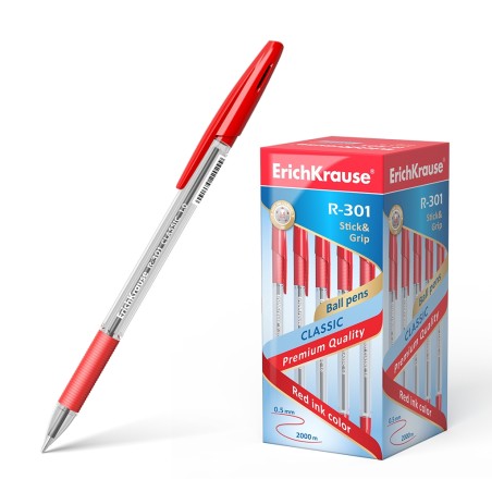 Boîte de stylos à bille rouges ErichKrause