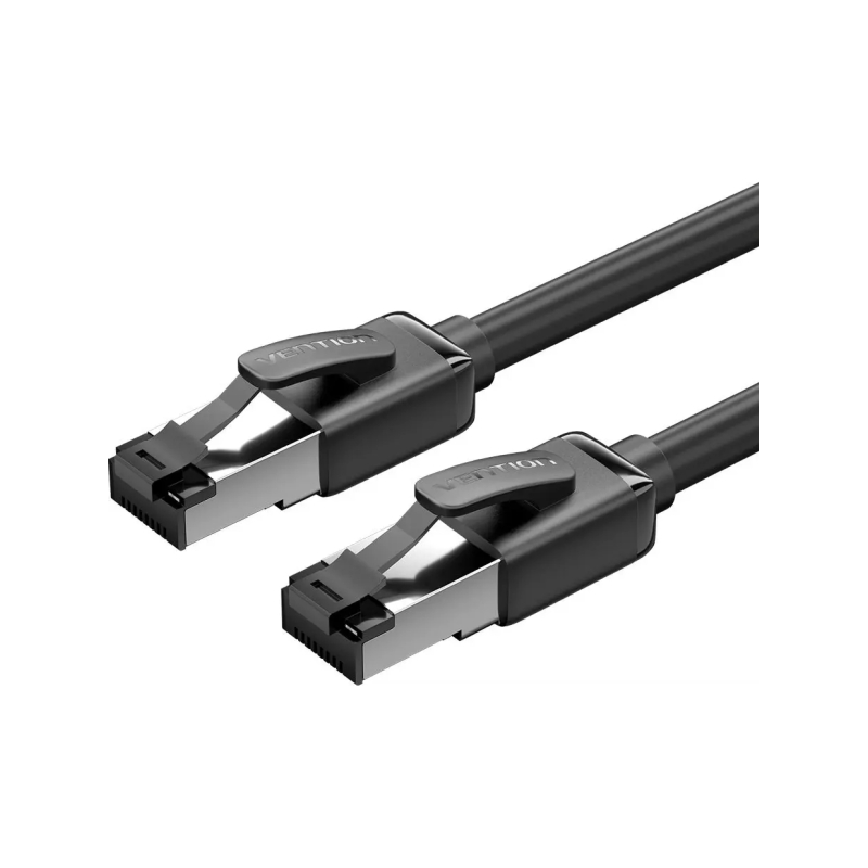 Câble réseau Vention Cat.8 SFTP - Longueur : 2 m - Vitesse jusqu'à 40 Gbit/s - 28 AWG - Blindage multicouche - Noir