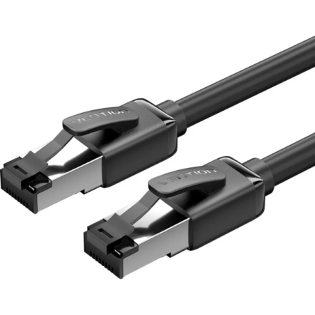 Câble réseau Vention Cat.8 SFTP - Longueur 15 m - Vitesse jusqu'à 40 Gbit/s - 28 AWG - Blindage multicouche - Noir