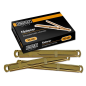 Ingraf Pack de 50 attaches en laiton pour reliure rapide et résistante - Comprend languette et curseur - Divers coloris