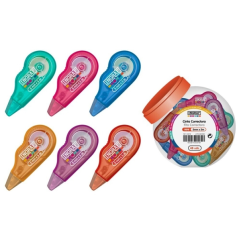 Présentoir Ingraf Mini Mediterranean avec 48 mini-rubans correcteurs 5 mm x 5 m - Adhérence parfaite au papier - Corps de couleu