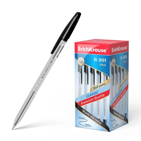 stylo-bille noir ErichKrause en boîte