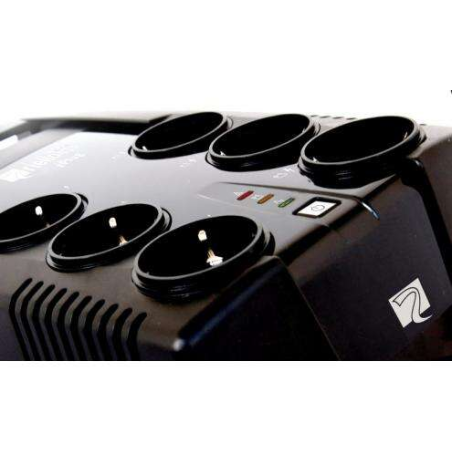 Onduleur Riello i-Plug 60-600 VA / 360W hors ligne - USB 2.0, 6x Shucko + 2x IEC