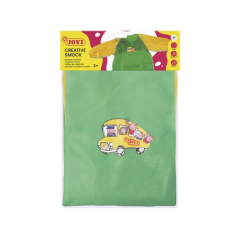 Jovi Tablier Enfant de 5 à 8 ans - Protection Contre les Taches - Poignets Élastiques - Adaptation Facile - Coloris Vert