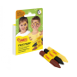 Lot de 3 bâtons de maquillage Jovi Face Paint Animal - Pour tous types de peau - Faciles à nettoyer - Jaune, marron et noir
