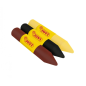 Lot de 3 bâtons de maquillage Jovi Face Paint Animal - Pour tous types de peau - Faciles à nettoyer - Jaune, marron et noir