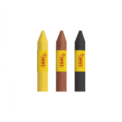 Lot de 3 bâtons de maquillage Jovi Face Paint Animal - Pour tous types de peau - Faciles à nettoyer - Jaune, marron et noir