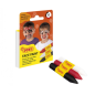 Lot de 3 bâtons de maquillage Jovi Face Paint Scary - Pour tous types de peau - Faciles à nettoyer - Blanc, rouge et noir