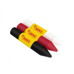 Lot de 3 bâtons de maquillage Jovi Face Paint Scary - Pour tous types de peau - Faciles à nettoyer - Blanc, rouge et noir