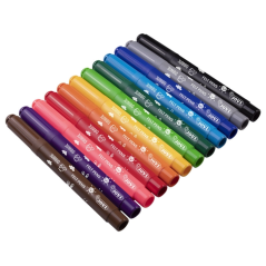 Jovi Pack Scolaire Feutres 96 Feutres Jumbo - Variété de Nuances - Encre Excellente Fixation - Pointe Résistante - Capuchon Vent