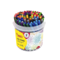 Pot de feutres Jovi avec 120 marqueurs - Pointe 2 mm - Encre haute adhérence - Bouchon de sécurité ventilé - Couleurs assorties
