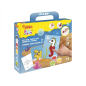 Kit de peinture sur sable océanique Jovi Play & Fun avec 8 pots de sable + 1 perforatrice + 3 feuilles avec motifs d'animaux aqu