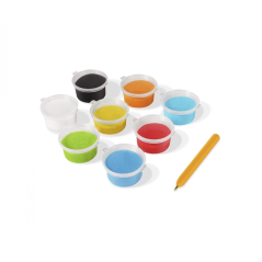 Kit de peinture sur sable océanique Jovi Play & Fun avec 8 pots de sable + 1 perforatrice + 3 feuilles avec motifs d'animaux aqu