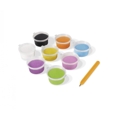 Kit de peinture et d'amusement Jovi Play & Fun Monsters avec 8 pots de sable + 1 perforatrice + 3 feuilles avec motifs de monstr