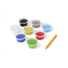 Kit de peinture sur sable Jovi Play & Fun Transport avec 8 pots de sable + 1 perforatrice + 3 feuilles avec motifs de transport