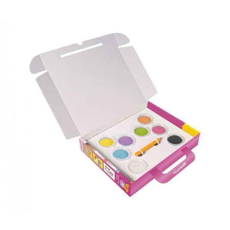 Kit de peinture avec sable Jovi Play & Fun Unicorns avec 8 pots de sable + 1 perforatrice + 3 feuilles avec motifs licornes - Co