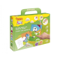 Kit de peinture avec du sable Jovi Play & Fun Dinosaures avec 8 pots de sable + 1 perforatrice + 3 feuilles avec motifs de dinos