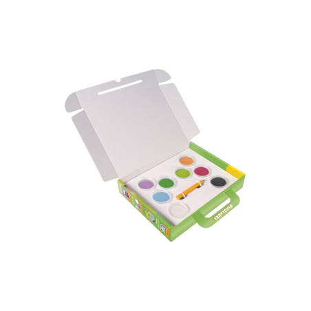 Kit de peinture avec du sable Jovi Play & Fun Dinosaures avec 8 pots de sable + 1 perforatrice + 3 feuilles avec motifs de dinos