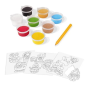Kit de peinture sur sable Jovi Play & Fun - Décorations de Noël avec 8 pots de sable, 1 perforatrice et 3 feuilles de sable à mo