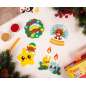 Kit de peinture sur sable Jovi Play & Fun - Décorations de Noël avec 8 pots de sable, 1 perforatrice et 3 feuilles de sable à mo