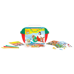 Coffret cadeau Jovi Play & Fun Aventure de Noël avec 24 bâtonnets de pâte à modeler de 15 g + moules + emporte-pièces - Sans glu