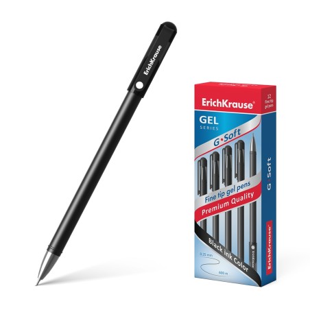 Boîte de stylos gel noirs ErichKrause