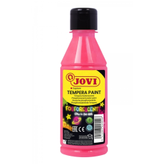Jovi Tempera Paint Liquid Tempera Phosphorescent - Brille dans le noir - Séchage rapide - Excellente performance - Application f