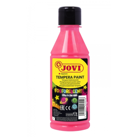 Jovi Tempera Paint Liquid Tempera Phosphorescent - Brille dans le noir - Séchage rapide - Excellente performance - Application f