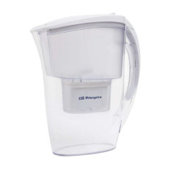 Pichet purificateur d'eau Orbegozo JR 3025 - Trois cartouches filtrantes - Capacité totale de 2,4 litres - Indicateur de durée d