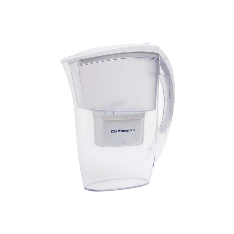 Pichet purificateur d'eau Orbegozo JR 3025 - Trois cartouches filtrantes - Capacité totale de 2,4 litres - Indicateur de durée d