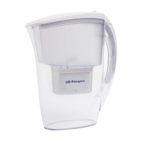 Pichet purificateur d'eau Orbegozo JR 3025 - Trois cartouches filtrantes - Capacité totale de 2,4 litres - Indicateur de durée d