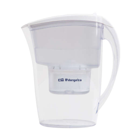 Pichet purificateur d'eau Orbegozo JR 3025 - Trois cartouches filtrantes - Capacité totale de 2,4 litres - Indicateur de durée d