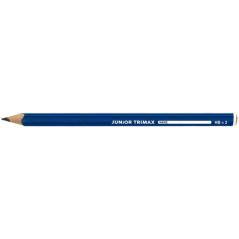 Lot de 12 crayons à mine graphite HB triangulaires jumbo Alpino Junior Trimax - Corps de 10 mm d'épaisseur - Espace pour le nom