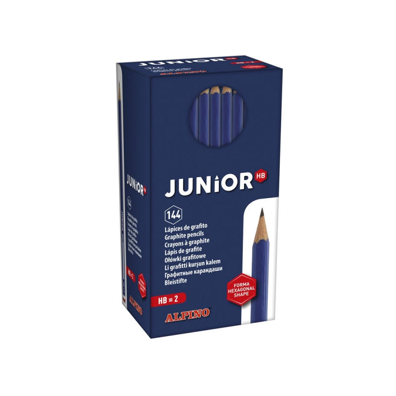 Alpino Junior - Lot de 144 crayons graphite HB avec mine - Espace pour le nom