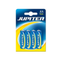 Lot de 4 piles salines Jupiter R06 AA - Piles salines pour appareils basse consommation