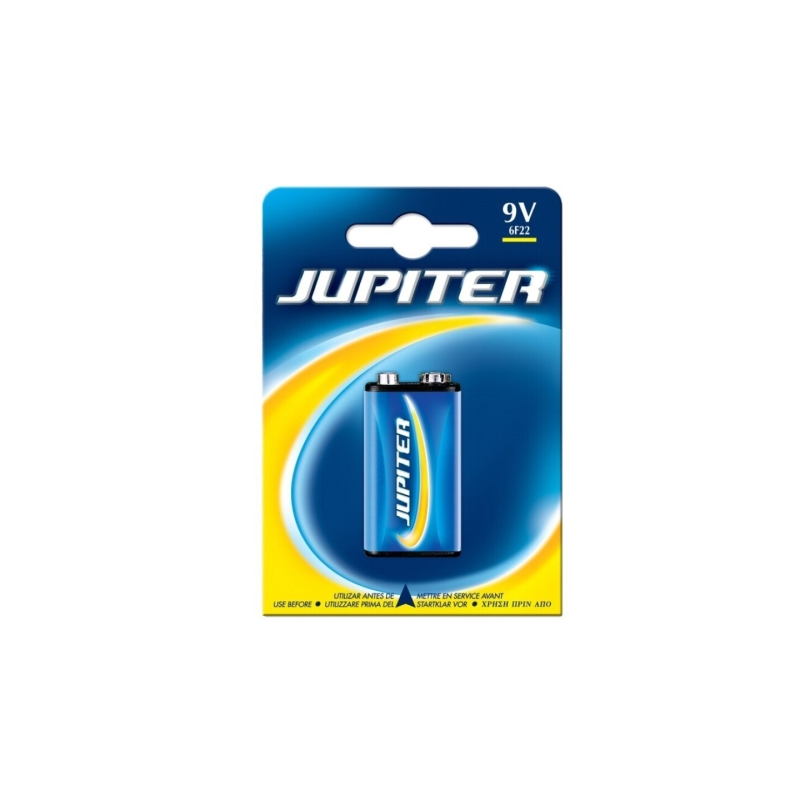 Pile saline Jupiter 6F22 (1 unité) - Pile saline pour appareils basse consommation