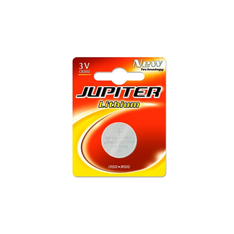 Pack de 1 pile bouton au lithium CR2032 3 V Jupiter