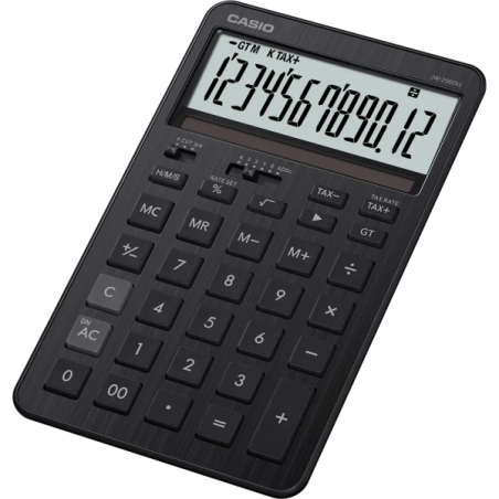 Casio JW-200DQ Calculadora de Sobremesa Compacta con Pantalla LCD de 12 Digitos - Calculo de Impuestos, Porcentajes, Raiz Cuadra