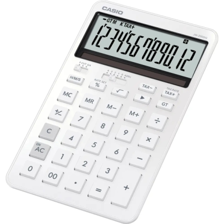 Casio JW-200DQ Calculadora de Sobremesa Compacta con Pantalla LCD de 12 Digitos - Calculo de Impuestos, Porcentajes, Raiz Cuadra