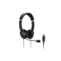 Casque Kensington avec microphone USB - Bandeau réglable - Coussinets d'oreille rembourrés - Commandes sur câble - Câble de 1,80